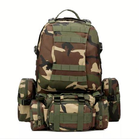 Tactical Backpack with 3 Molle Bags (55L)