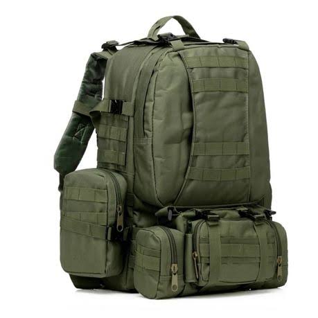 Tactical Backpack with 3 Molle Bags (55L)