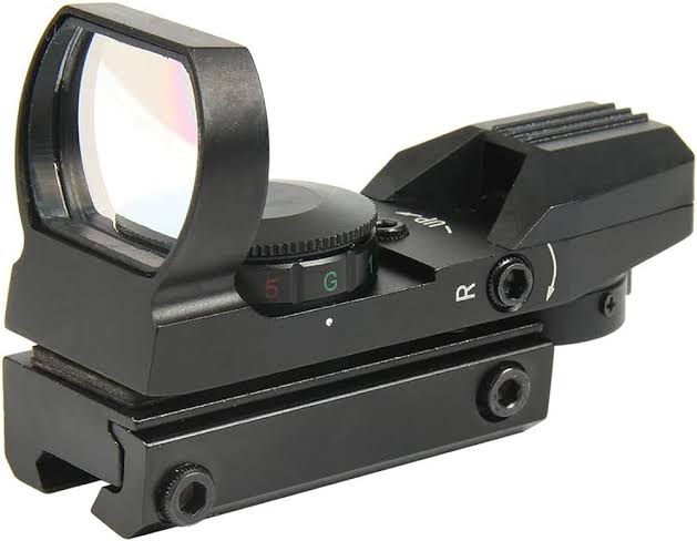 Red or Green Dot Holographic Reflex Sight Tactical - 4 Reticles 20mm Rails D4RGB