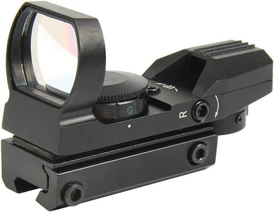 Red or Green Dot Holographic Reflex Sight Tactical - 4 Reticles 20mm Rails D4RGB