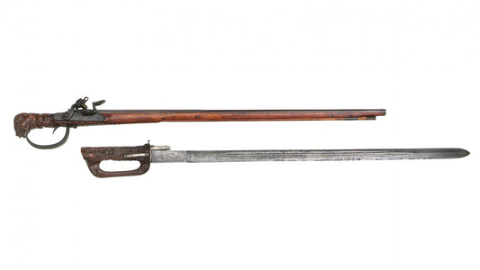 Combinable hunting rifle and blade